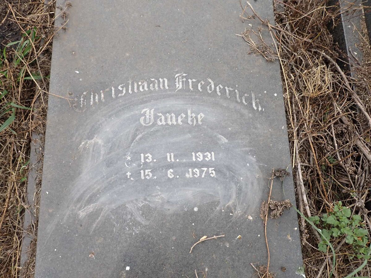 JANEKE Christiaan Frederick 1931-1975