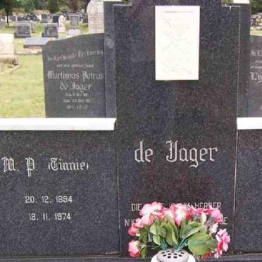 JAGER M.P., de 1894-1974 &amp; A.S. 1898-1983