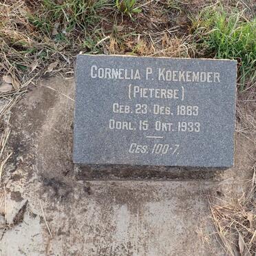 KOEKEMOER Cornelia P. nee PIETERSE 1883-1933