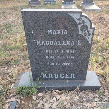 KRUGER Maria Magdalena E. 1905-1981