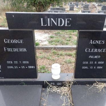 LINDE George Frederik 1906-2001 & Agnes Clerace PALMER 1908-1984