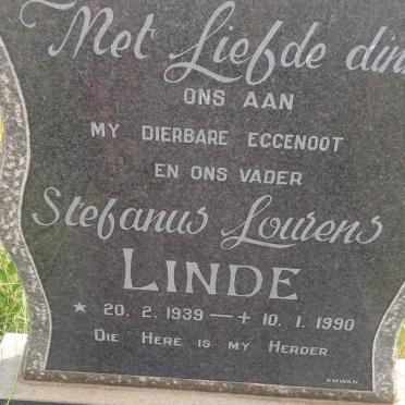LINDE Stefanus Lourens 1939-1990