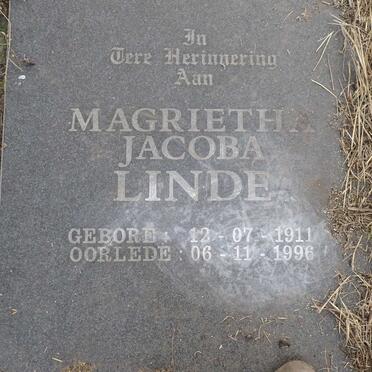 LINDE Magrietha Jacoba 1911-1996