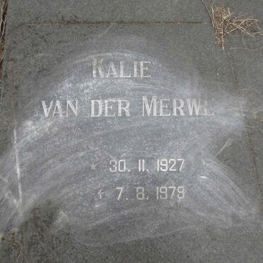 MERWE Kalie, van der 1927-1979