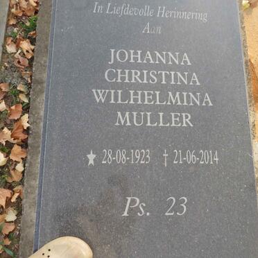 MULLER Johanna Christina Wilhelmina 1923-2014