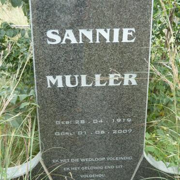 MULLER Sannie 1919-2007