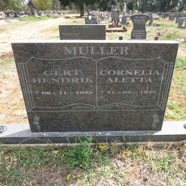 MULLER Gert Hendrik 1929- & Cornelia Aletta 1939-