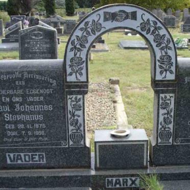 MARX Paul Johannes Stephanus 1875-1959 &amp; Maria Martha Elizabeth KEYTER 1862-1970