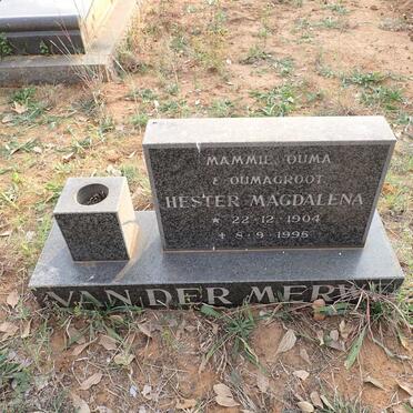 MERWE Hester Magdalena, van der 1904-1995