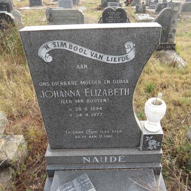 NAUDE Johanna Elizabeth nee VAN ROOYEN 1894-1977