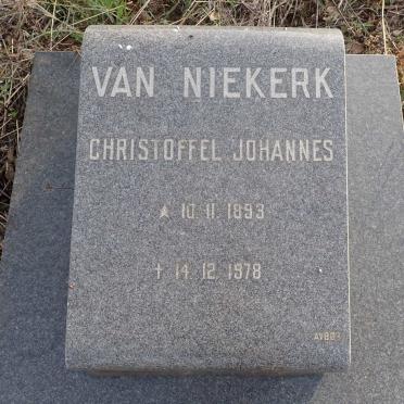NIEKERK Christoffel Johannes, van 1893-1978
