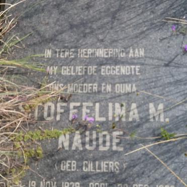 NAUDE Stoffelina M. nee CILLIERS 1929-1998