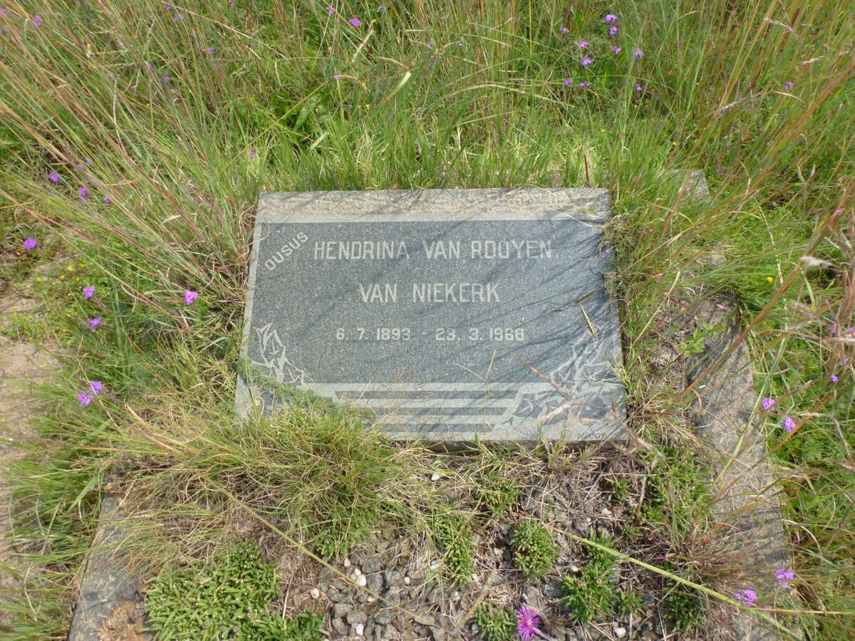 NIEKERK Hendrina, van VAN ROOYEN 1893-1968