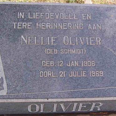 OLIVIER Nellie nee SCHMIDT 1906-1969