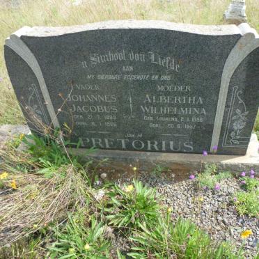 PRETORIUS Johannes Jacobus 1889-1966 &amp; Albertha Wilhelmina LOURENS 1898-1957