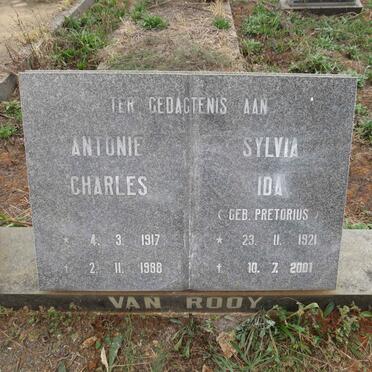 ROOY Antonie Charles, van 1917-1988 & Sylvia Ida PRETORIUS 1921-2001