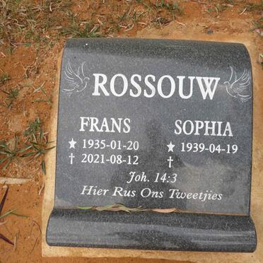 ROSSOUW Frans 1935-2021 & Sophia 1939-