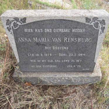 RENSBURG Anna Maria, van nee BOOYENS 1879-1944