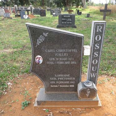 ROSSOUW Carel Christoffel 1973-2004 & Lorraine PRETORIUS 1942-2006