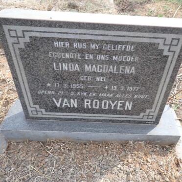 ROOYEN Linda Magdalena, van nee NEL 1955-1977