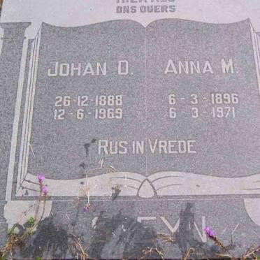 STEYN Johan D. 1888-1969 &amp; Anna M. 1896-1971