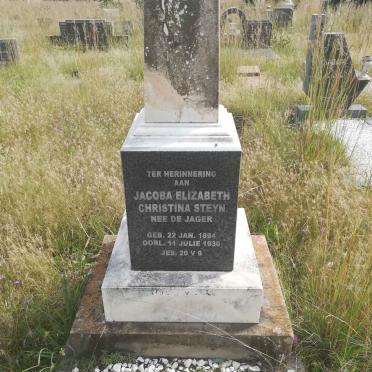 STEYN Jacoba Elizabeth Christina nee DE JAGER 1894-1930