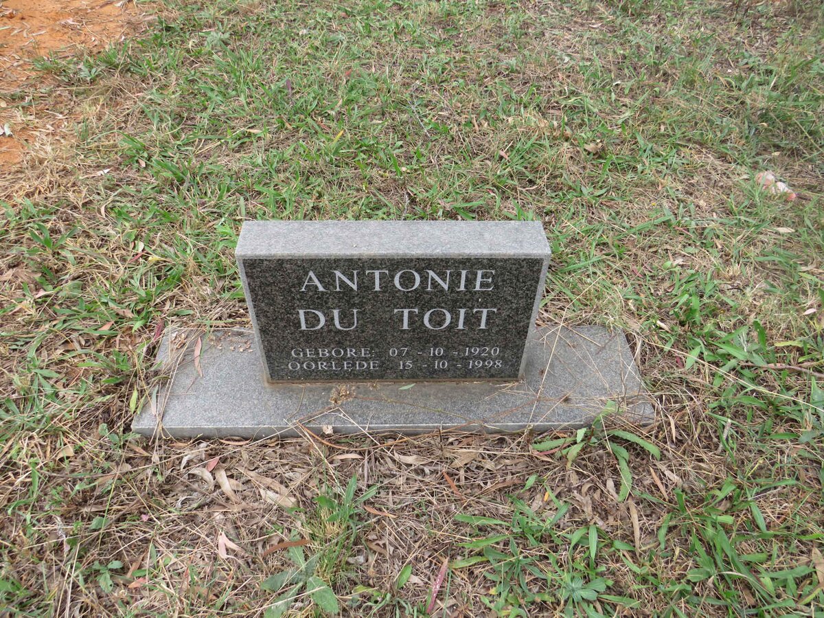 TOIT Antonie, du 1920-1998 