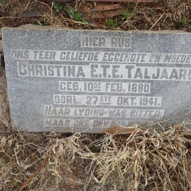 TALJAARD Christina E.T.E. 1880-1941