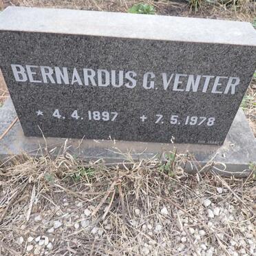 VENTER Bernardus G. 1897-1978