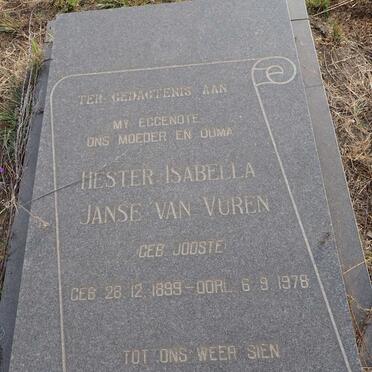 VUREN Hester Isabella, Janse van nee JOOSTE 1899-1978