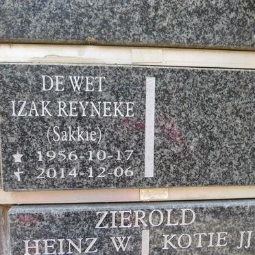 REYNEKE De Wet Izak 1956-2014