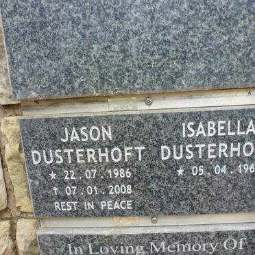 DUSTERHOFT Isabella 1962- :: DUSTERHOFT Jason 1986-2008