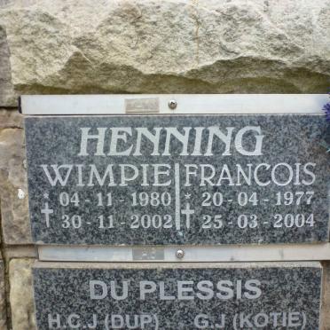 HENNING Wimpie 1980-2002 :: HENNING Francois 1977-2004