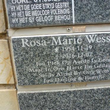 WESSELS Rosa-Marié 1954-2016