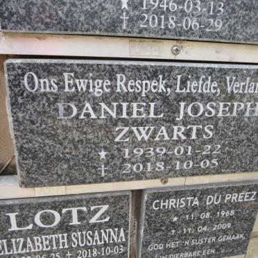 ZWARTS Daniel Joseph 1939-2018