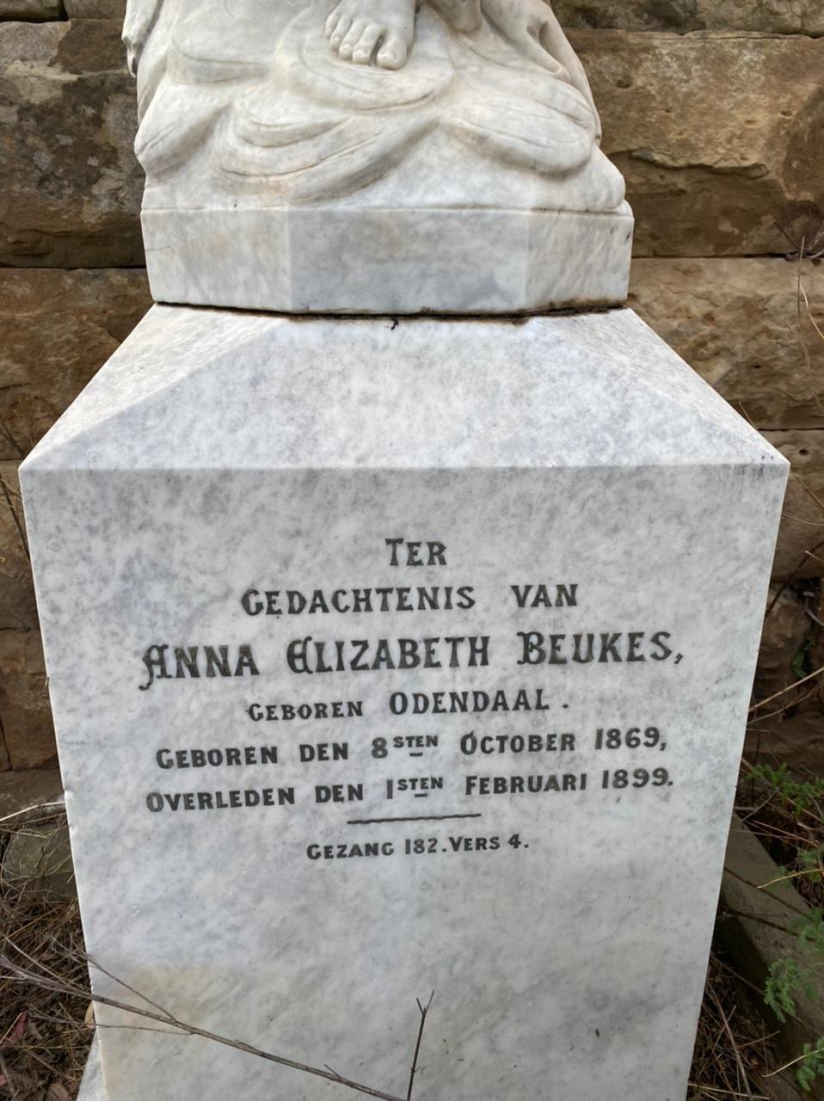 BEUKES Anna Elizabeth nee ODENDAAL 1869-1899