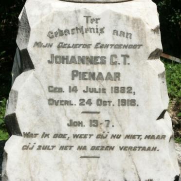 PIENAAR Johannes C.T. 1882-1918  