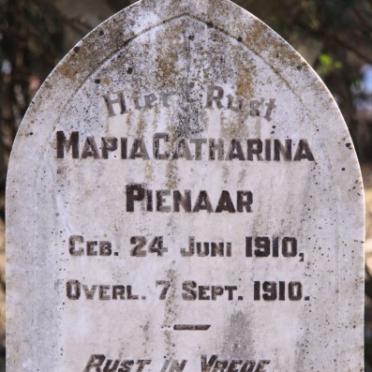 PIENAAR Maria Catharina 1910-1910