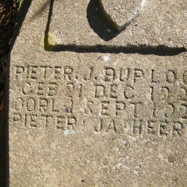 PLOOY Pieter J., du 1925-1926