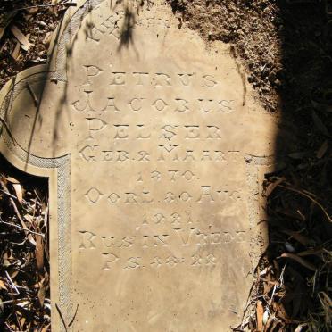 PELSER Petrus Jacobus 1870-1921