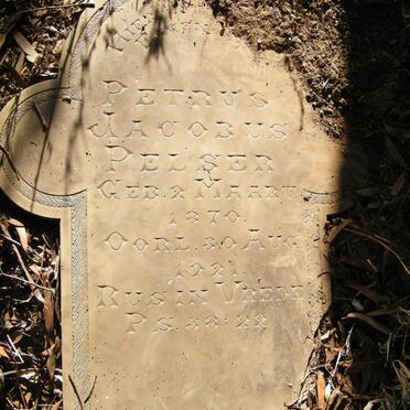 PELSER Petrus Jacobus 1870-1921