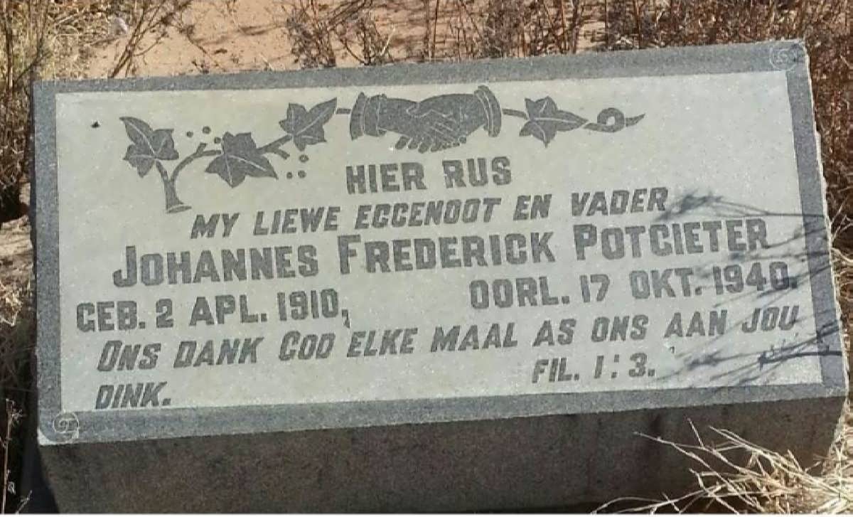 POTGIETER Johannes Frederick 1910-1940