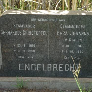 ENGELBRECHT Gerhardus Christoffel 1810-1890 &amp; Sara Johanna V. STADEN 1817-1890