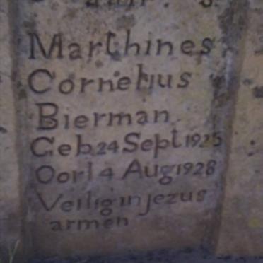 BIERMAN Marthines Cornelius 1925-1928