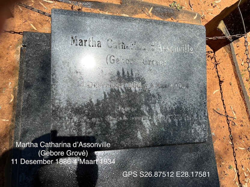 D'ASSONVILLE Martha nee GROVE 1886-1934 _3