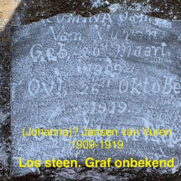 VUREN, Jansen van -1919