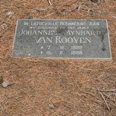 ROOYEN Johannes Mynhardt, van 1922-1986
