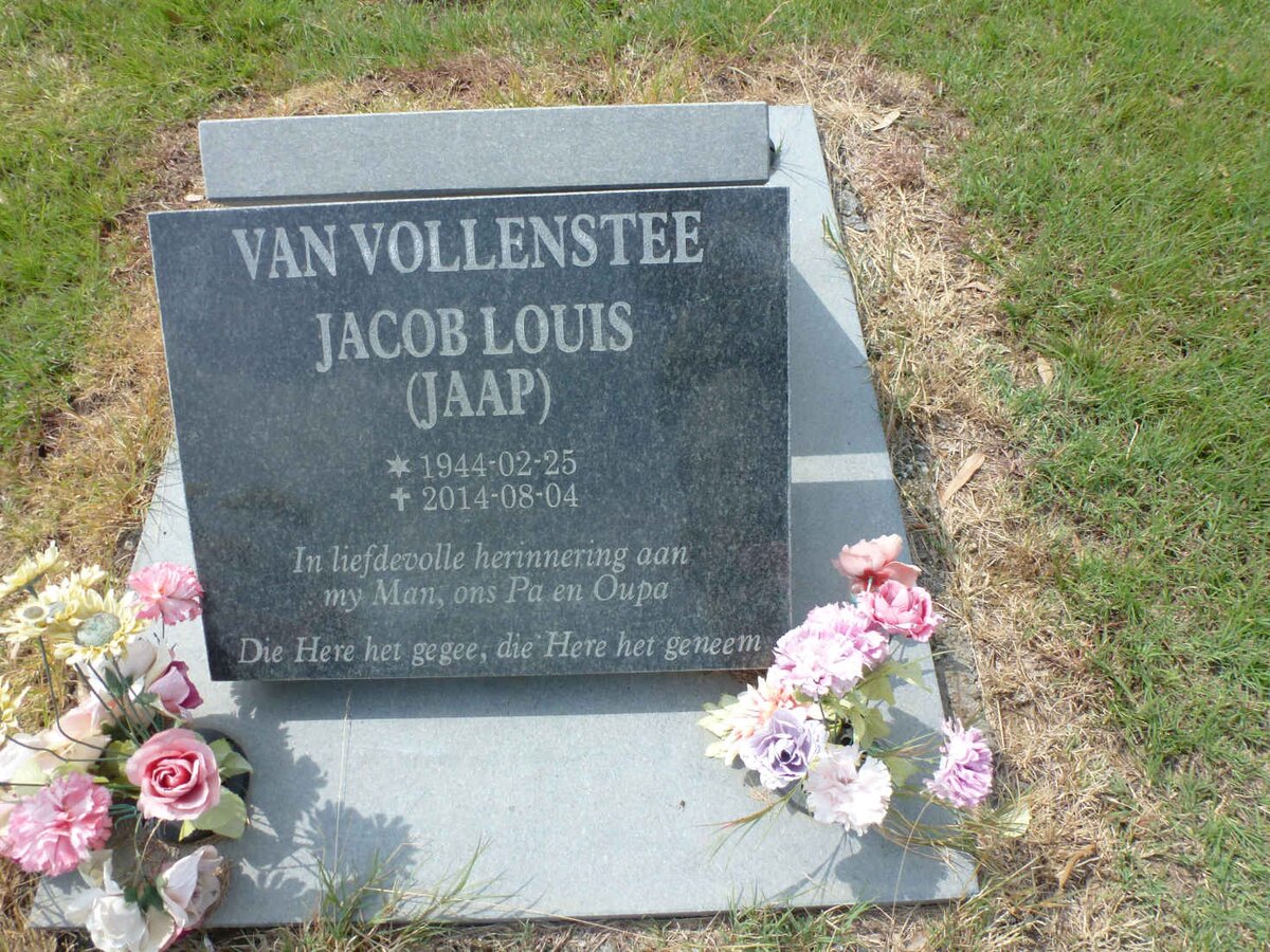 VOLLENSTEE Jacob Louis, van 1944-2014
