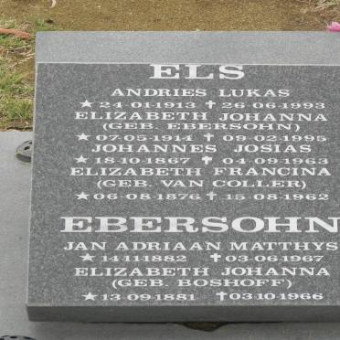 ELS :: EBERSOHN :: VAN COLLER :: BOSHOFF