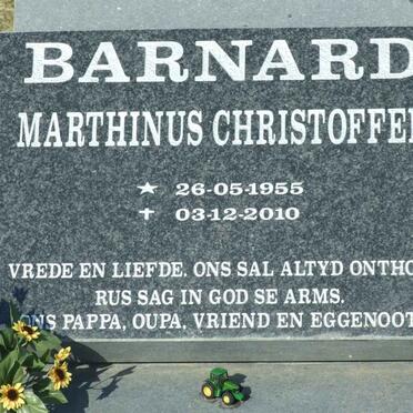 BARNARD Marthinus Christoffel 1955-2010